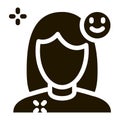 Girl Shine Clean Face Icon Illustration