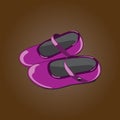 girl shoe. Vector illustration decorative design