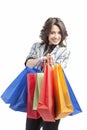 Girl with shopping bags