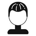 Girl short wig icon simple vector. Costume elegance