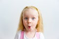 Girl showing emotions Royalty Free Stock Photo