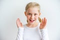 Girl showing emotions Royalty Free Stock Photo