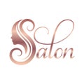 S profile girl icon salon logo Royalty Free Stock Photo