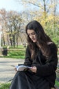 Girl reading a book