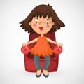 Girl sitting chair