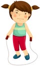 Girl skipping Royalty Free Stock Photo