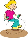 Girl skipping Royalty Free Stock Photo