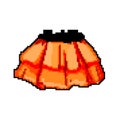 girl skirt baby game pixel art vector illustration