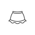 Girl skirt line icon