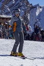 Girl on skis Royalty Free Stock Photo