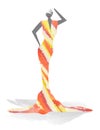 The Girl in the Slinky Gown Royalty Free Stock Photo