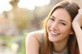 Girl smiling with perfect smile and white teeth Royalty Free Stock Photo