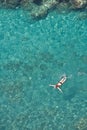 Girl snorkeling Royalty Free Stock Photo