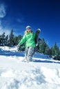 Girl with snowboard Royalty Free Stock Photo