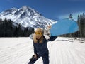 Girl - snowboarder