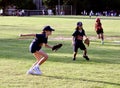 Girl Softball Players Royalty Free Stock Photo