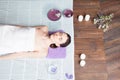 Girl Spa massage sauna relaxation bath Royalty Free Stock Photo