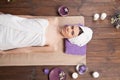 Girl Spa massage sauna relaxation bath Royalty Free Stock Photo