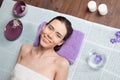 Girl Spa massage sauna relaxation bath Royalty Free Stock Photo