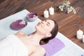 Girl Spa massage sauna relaxation bath Royalty Free Stock Photo