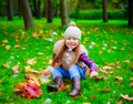 Girl spending time and playing with soap bubbles Royalty Free Stock Photo