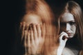 Girl with split personality disorder Royalty Free Stock Photo
