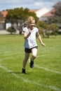 Girl in sports race Royalty Free Stock Photo