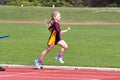 Girl in sports race Royalty Free Stock Photo