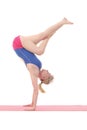 Young girl in a sports swimsuit Royalty Free Stock Photo