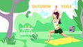 Girl in Sports Wear Engage Fitness or Yoga, Forest