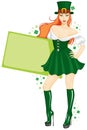 The girl in the St. Patricks Day