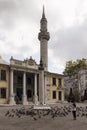 Girl stand at Tesvikiye mosque.