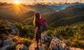 Girl standing at a scenic overlook capturing the essence of a solo traveler