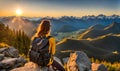 Girl standing at a scenic overlook capturing the essence of a solo traveler