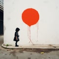 Minimalistic Street Art With Visual Kei Influence