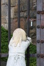 Girl statute Exterior of Akershus Fortress in Oslo, Norway Royalty Free Stock Photo