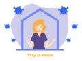 Girl stay at home design