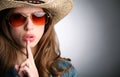 Girl in stetson Royalty Free Stock Photo