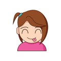 girl sticking out tongue. Vector illustration decorative design Royalty Free Stock Photo