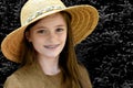 Girl with straw hat