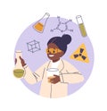 Girl student learning chemistry science Royalty Free Stock Photo