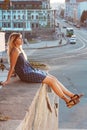 Girl in summer dress