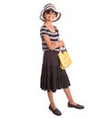 Girl With Summer Hat, Sunglasses And Handbag IV Royalty Free Stock Photo