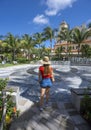 Girl on summer vacation in West Palm Beach. Royalty Free Stock Photo