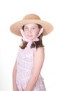 Girl in Sunday bonnet Royalty Free Stock Photo