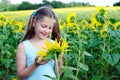 Girl with sunflower