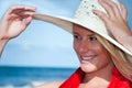 Girl in sunhat