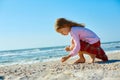 Girl on the sunny beach