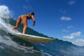 A girl Surfing