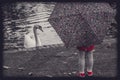 Girl and a swan Royalty Free Stock Photo